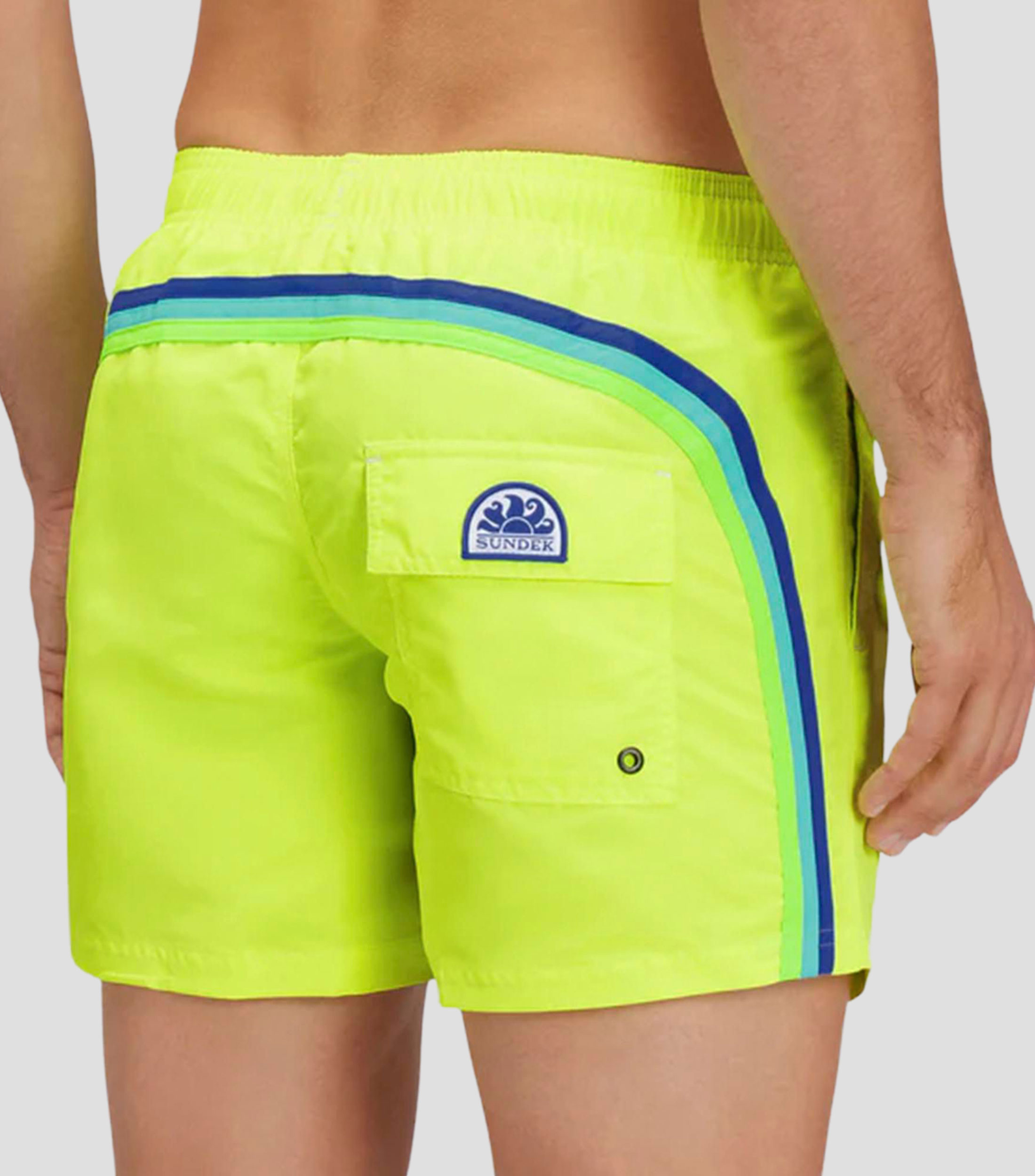 Traje de baño corto liso Hombre